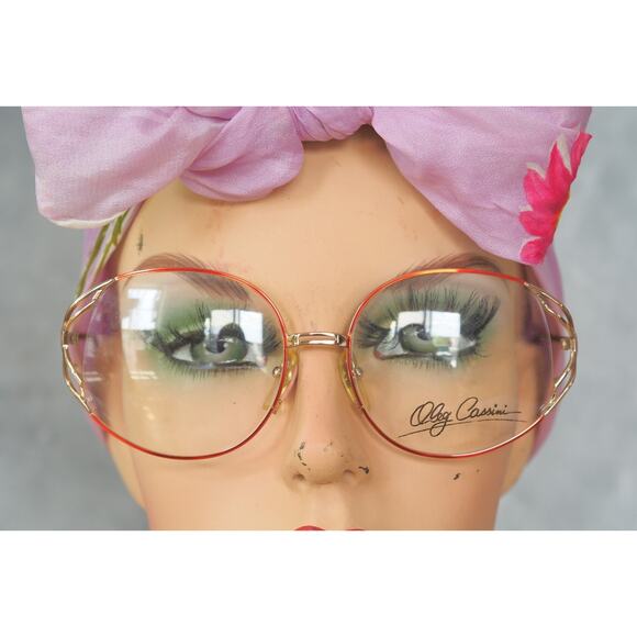 Vintage Eyeglass Frames 1990s By Oleg Cassini Semi Round Grandma Chic Retro main image 3